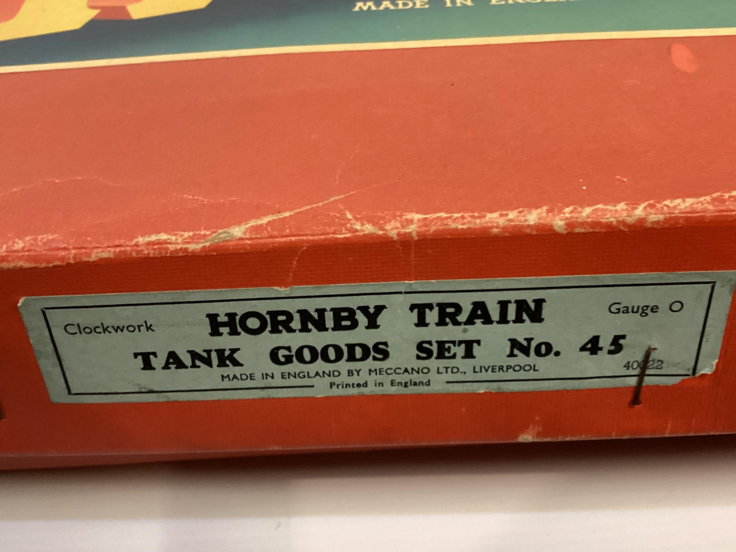 A Hornby train Tank Goods Set No 45 Gauge O, some wear to original box, - Image 2 of 3