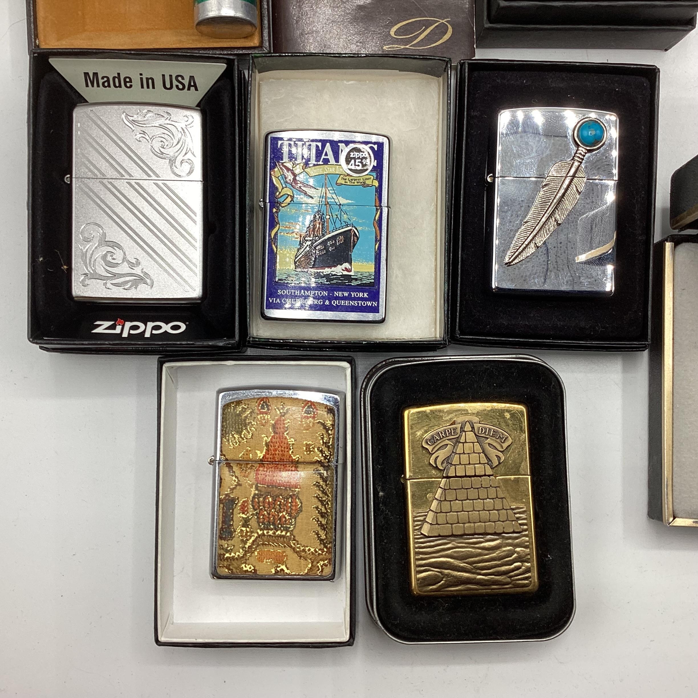 A collection of boxed High Street fashion watches , zippo lighters fountain pens etc. - Image 2 of 6