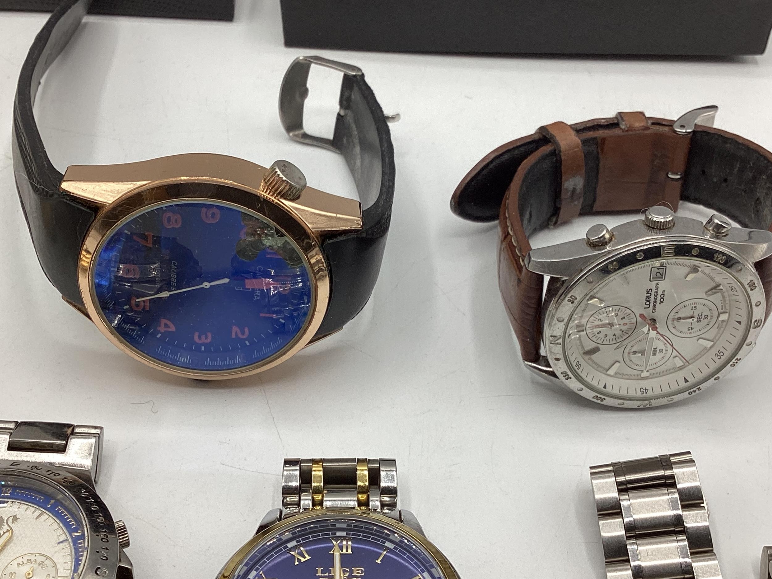 A collection of High St and fashion watches together with a yellow metal full hunter pocket watch. - Image 4 of 6