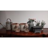 A quantity of various decorative pots and planters etc
