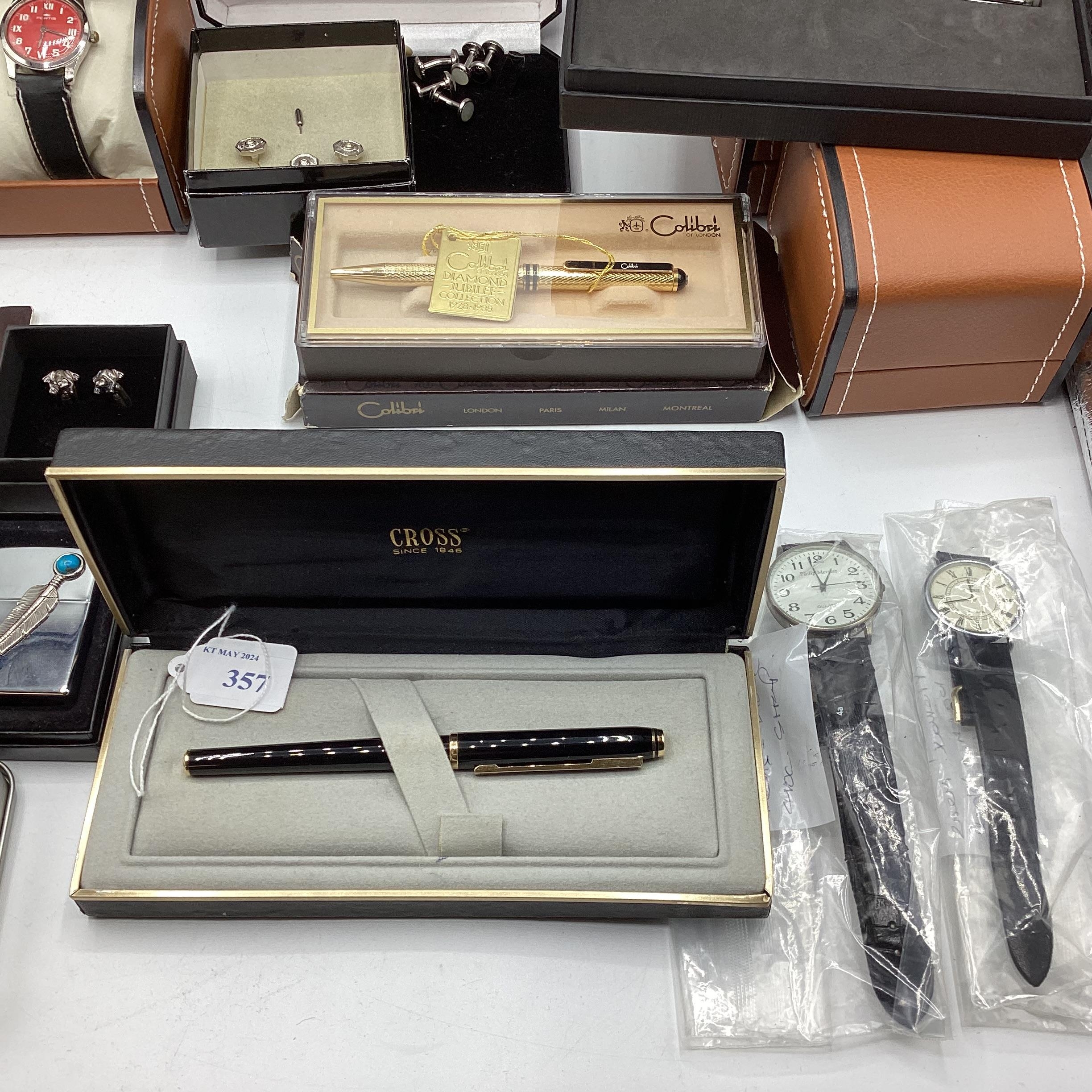 A collection of boxed High Street fashion watches , zippo lighters fountain pens etc. - Image 5 of 6