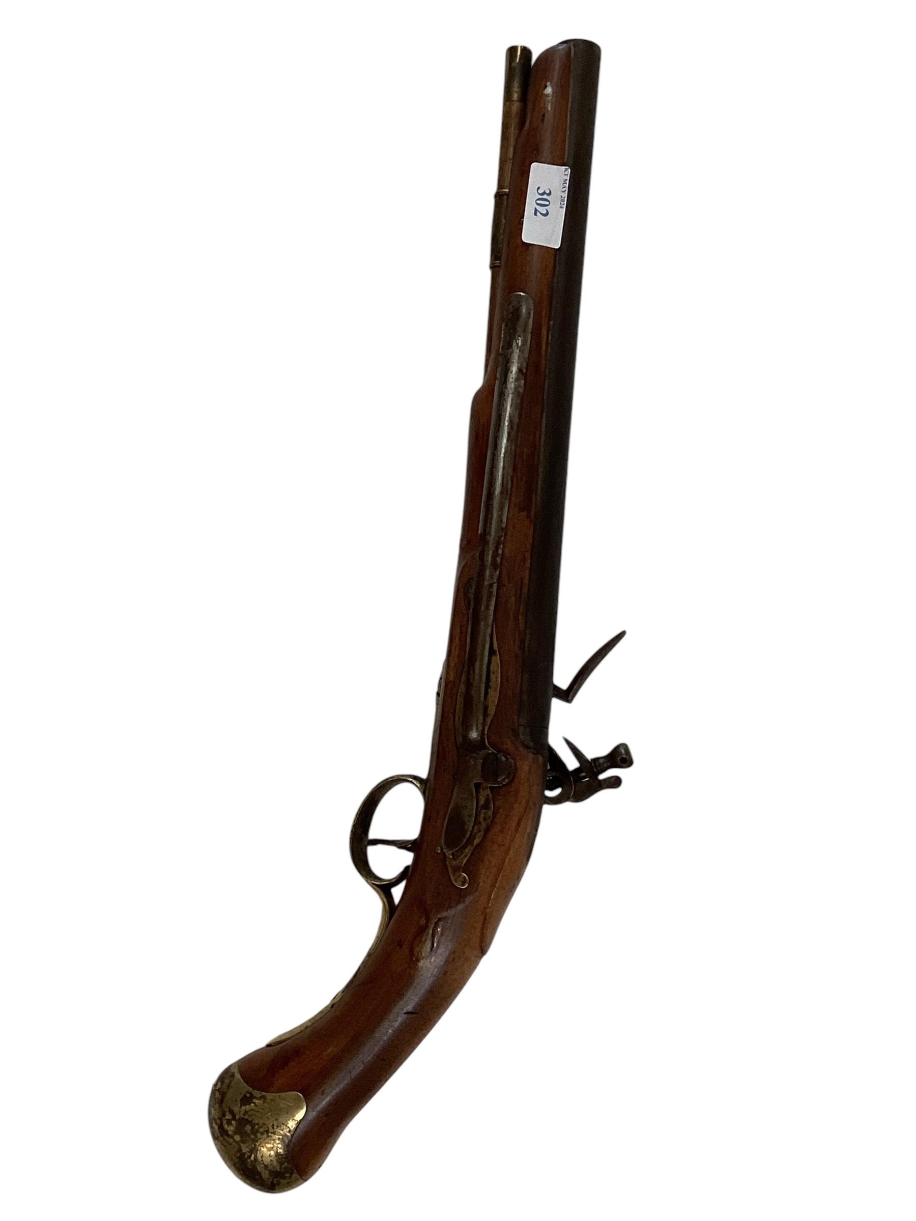 A flintlock pistol Stamped 'Tower' GR Cypher with Crown and broad arrow stamp. Circa 1800. Tower L