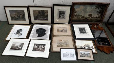 A large collection of decorative framed pictures and prints, see images, some with damage; and a