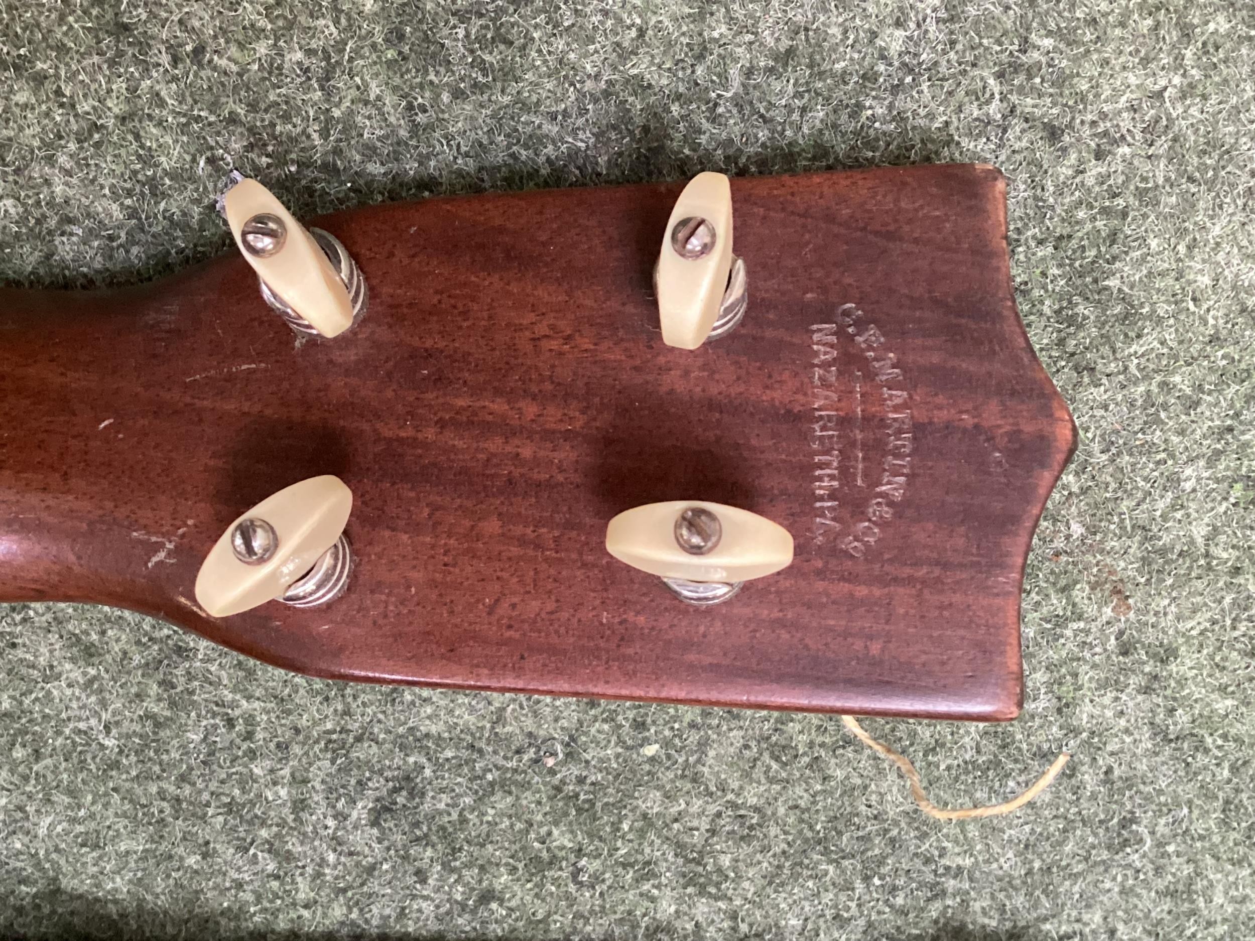 An old Ukelele, label to inside C F Martin & Co, Nazareth P A. not strung, and case with wear. - Image 2 of 6