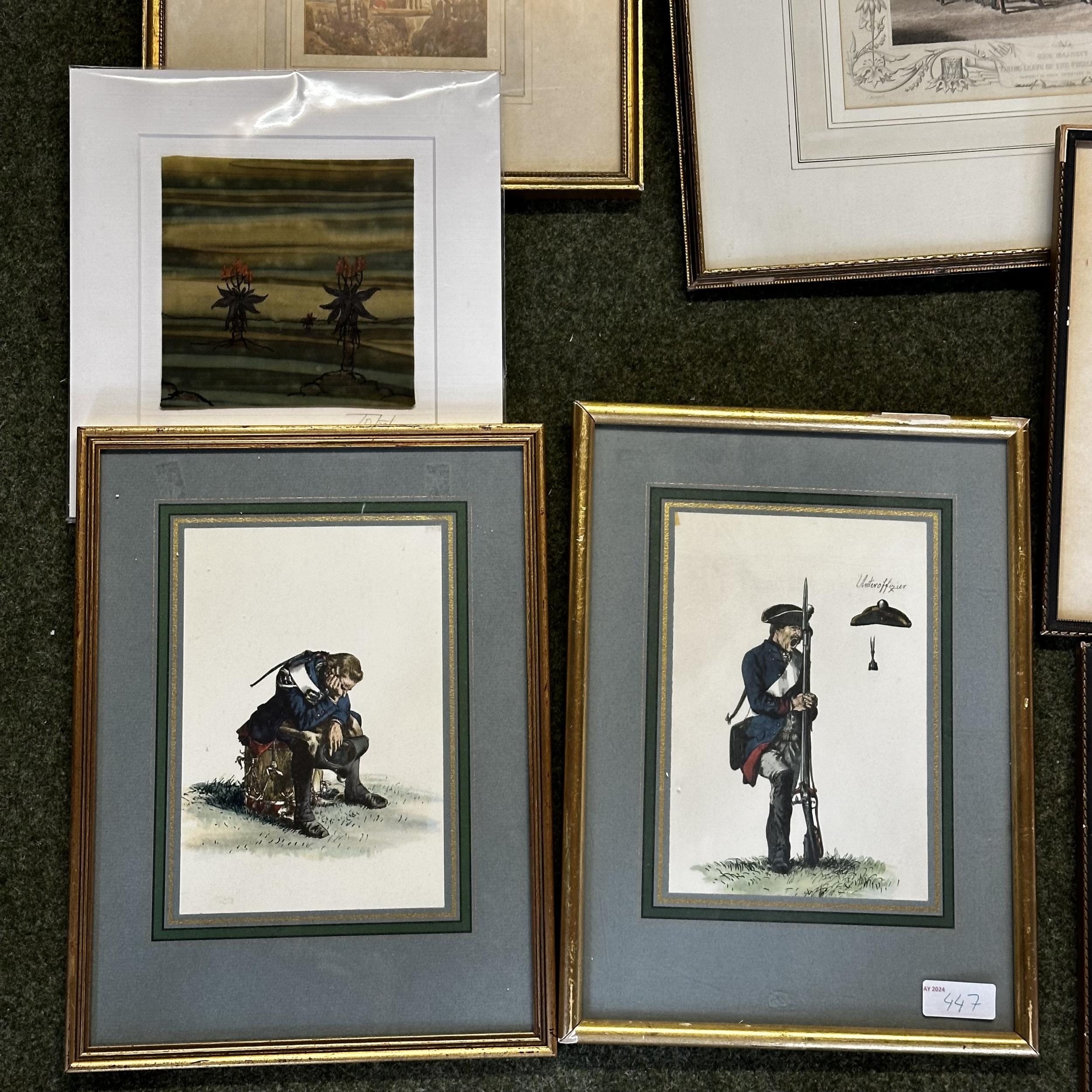 A quantity of various framed and glazed pictures and prints, to include a pair of framed and - Image 2 of 8