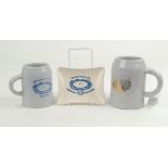 Melbourne Cricket Club. Centenary Test Match Dinner 1977’. Two ceramic tankards and ashtray with