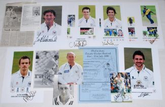 Gloucestershire county player photographs 1980s-2010s. A selection of twenty nine colour and mono