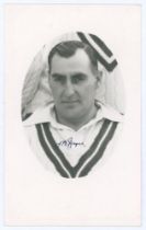 Joseph Herbert ‘Danny’ Mayer. Warwickshire 1926-1939. Original mono real photograph postcard of