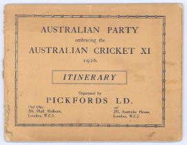 Australia tour to England 1926. ‘Australian Party embracing the Australian Cricket XI 1926. Tour