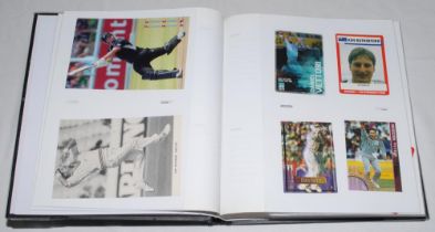 New Zealand cricket postcards and collectors cards. Black album comprising a mixed selection of over