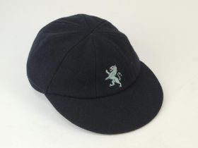 Christopher Edwards. Devon 1982-1986. Devon C.C.C. navy blue cloth cricket cap, with embroidered