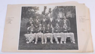 England XI v The Rest, Test Trial. Lord’s, June 1st-3rd 1938. Excellent photograph of the England