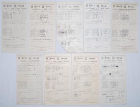 Wartime cricket 1944. A good selection of sixteen official scorecards for matches played in at