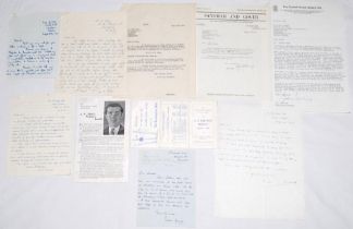 Warwickshire trialists 1950s-1980s. Eight letters, the majority from and/ or to Leslie Deakins,