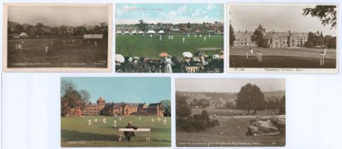 Kent. Four early postcards depicting cricket at Tonbridge cricket grounds. One titled ‘Tonbridge