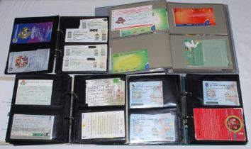 Test and County match tickets 1990s-2010s. Box of four album binders comprising over seven hundred