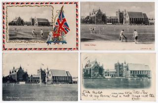 Clifton College Cricket Ground 1903-1950s. Seven mono postcards, mainly real photographs, all