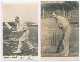 Digby Loder Armroid Jephson. Cambridge University & Surrey 1890-1904. Two early mono real photograph