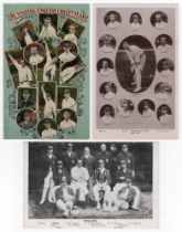 M.C.C. tour to Australia 1907/08. ‘The Visiting English Cricket Team’. Colour postcard featuring