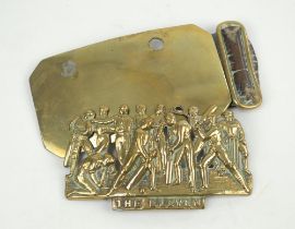 ‘The Eleven’. Exquisite and highly decorative Victorian brass decorative part of a belt buckle