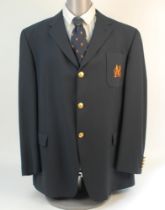 Robin Geoffrey Marler. Sussex 1951-1968. M.C.C. ‘members’ blazer and tie worn by Marlar. The navy