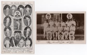 M.C.C. tour to Australia 1911/12. ‘The English Eleven’. Mono printed postcard featuring vignettes of