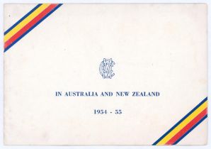 M.C.C. tour to Australia and New Zealand 1954/55. Official M.C.C. Christmas card with title and M.