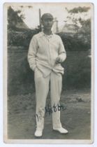 John Berry ‘Jack’ Hobbs. Surrey & England 1905-1934. Mono real photograph postcard of Hobbs, full