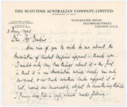 Douglas Robert Jardine. Oxford University, Surrey & England 1920-1934. Two page handwritten letter
