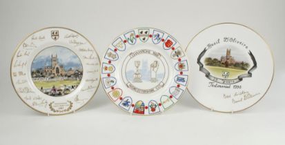 Cricket plates with heavy Worcestershire cricket interest. Limited edition plates are Worcestershire