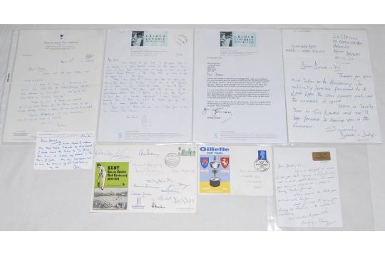 Kent C.C.C. 1990s. Six handwritten letters/ card (one typed letter) written and signed by Kent