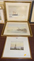 J Barrett - pair of watercolours, each signed lower right, 25 x 35cm; together with a 20th century