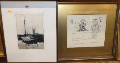 Richard Hallett - Broadland Calm, lithograph, signed, titled and numbered in pencil to the margin