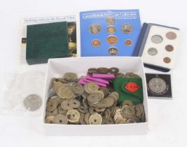 Great Britain, a collection of miscellaneous coins to include 1797 cartwheel penny (heavily rubbed),