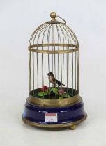 A musical automaton in the form of a birdcage, height 29cm