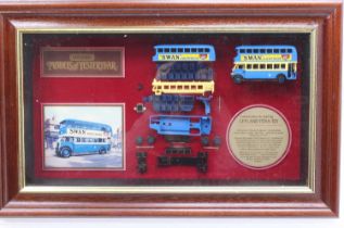 Matchbox Models of Yesteryear exploded display models group of 3 comprising a Leyland Titan TD1 Bus,