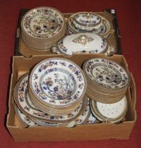 A collection of Pinder Borne and Hope transfer decorated dinner wares to include dinner plates,