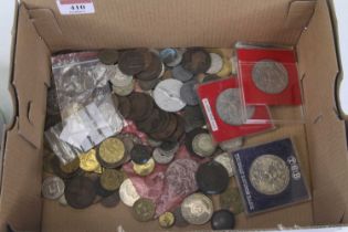 Great Britain and world, a collection of miscellaneous coins to include 1934 half crown, Beatrix