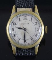 A gentleman's Jaeger LeCoultre Military Issue Pilot/Navigators wristwatch, circa 1943, having a