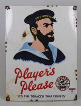 An enamel Player's Tobacco advertising sign, 38 x 29cm