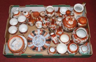 A collection of Japanese Satsuma ceramics to include various vases and tea wares etc