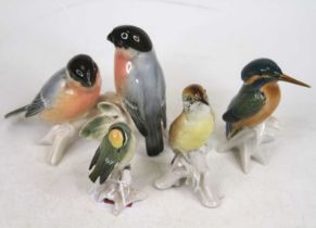 A collection of four Karl Ens models fo birds, the largest h.14cm Smallest bird is missing its tail.