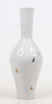 A Meissen porcelain vase, decorated with perched birds, h.26cm