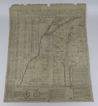 Whiston, William: an 18th century engraved map of Palestine with Alphabetical Index, dated June 21