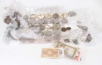 Great Britain, a collection of miscellaneous coins to include George V half crowns and florins,