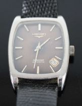 A gent's Longines Flagship steel cased automatic wristwatch, having signed dial, date aperture at