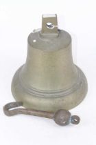 A George VI cast brass bell, h.25cm