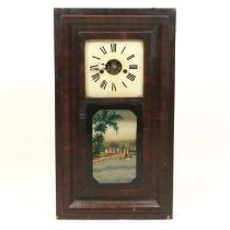 An American mahogany cased wall clock by The Forestveal Manufacturing Company of Bristol