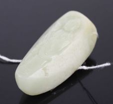 A modern celadon jade carving, 67g, 7cm