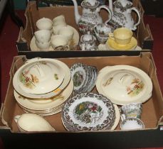 A Myotts Country Life pattern transfer decorated part tea service; together with Swinnerton's